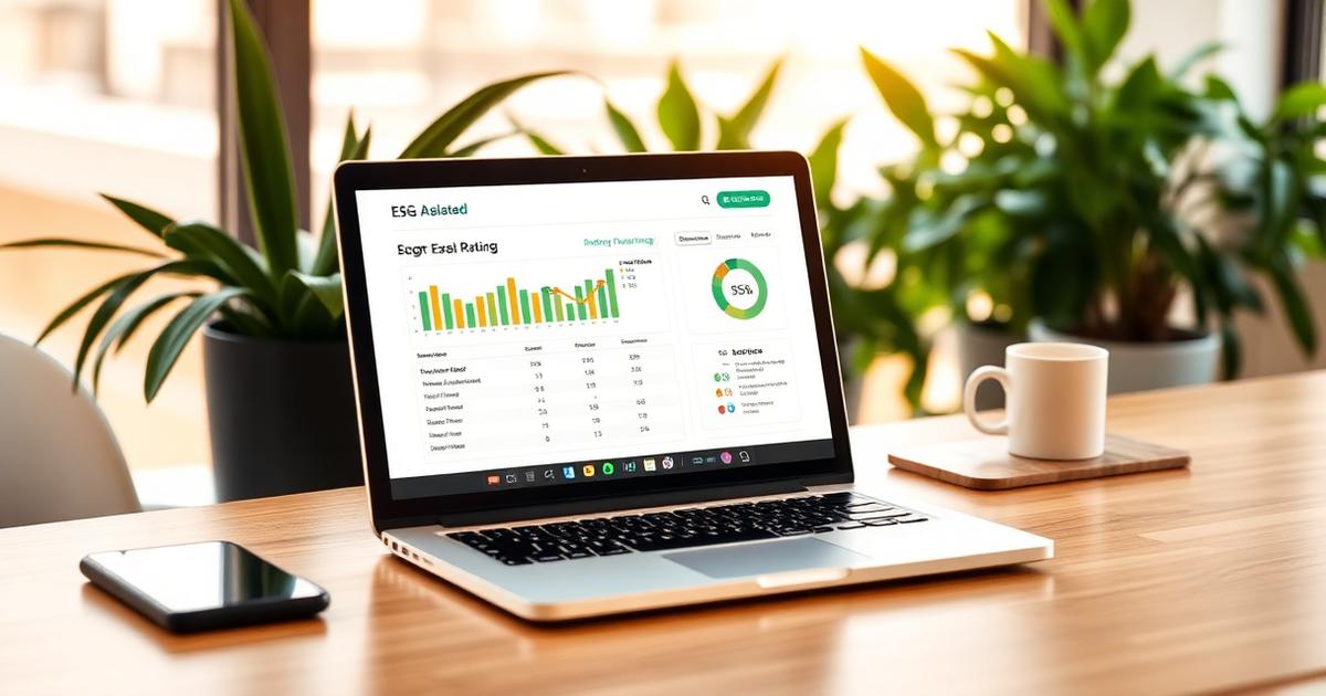 ESG ratings dashboard showing sustainability scores for UK investment analysis